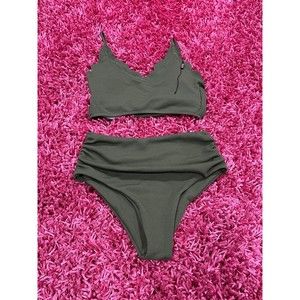Zaful scalloped swim bathing suit Bikini set